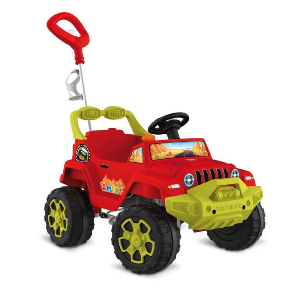 Carrinho de Passeio e Pedal Smart Banjipe Bandeirantes com Buzina - Vermelho