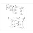Ver imagem 3 de Cozinha Modulada Completa Álamo Quiditá 4 Peças Marrom Branco