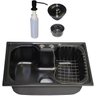 Cuba Gourmet Cozinha Aço Inox com Acessórios 60x42cm Preta Maxforte - 1