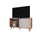 Ver imagem 6 de Rack para TV até 50 Polegadas MDF 135,7cm New Austin Cinza Grigio Fosco/Cinamomo Mel