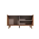 Ver imagem 4 de Rack para TV até 50 Polegadas MDF 135,7cm New Austin Cinza Grigio Fosco/Cinamomo Mel