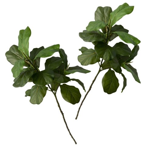 Kit 2 Mini Árvores Ficus Lyrata 85cm Silicone Realista Toque Natural Decoração Moderna Luxo