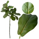Ver imagem 4 de Kit 2 Mini Árvores Ficus Lyrata 85cm Silicone Realista Toque Natural Decoração Moderna Luxo