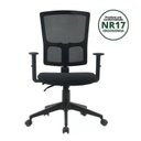 Ver imagem 4 de Kit 8 Cadeiras Escritório Diretor Ergonômica NR17 Tela Mesh Londres Preto