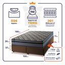 Ver imagem 3 de Conjunto Box Baú Queen Montreal Marrom 158x198x71 c/ Molas Ensacadas