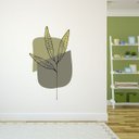 Ver imagem 2 de Adesivo Decorativo Flor Minimalista Fundo Branco 53x90cm