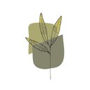 Ver imagem 1 de Adesivo Decorativo Flor Minimalista Fundo Branco 53x90cm