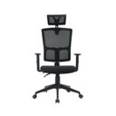 Ver imagem 3 de Kit 4 Cadeiras Escritório Presidente Ergonômica NR17 Tela Mesh Londres Preto