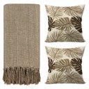 Ver imagem 1 de Kit 1 Manta Para Sofá 2,40 X 1,80 + 2 Capas de Almofada