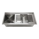 Ver imagem 1 de Calha Canal Organizador Gourmet Úmida Escorredor Inox 37,5 X 18 - Tubrax