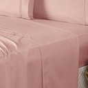 Ver imagem 2 de Jogo de Lençol Queen Confort Micropercal 300 Fios Toque de Algodão 4 Peças - Rose - 100% Poliéster