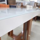 Ver imagem 4 de Mesa Gabi 160x80 Mdf/vidro Bom Pastor Vidro - Off White Tp-bd-off/bs-naturale