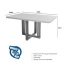 Ver imagem 6 de Mesa Gabi 160x80 Mdf/vidro Bom Pastor Vidro - Off White Tp-bd-off/bs-naturale