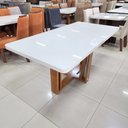 Ver imagem 2 de Mesa Gabi 160x80 Mdf/vidro Bom Pastor Vidro - Off White Tp-bd-off/bs-naturale