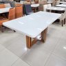 Mesa Gabi 160x80 Mdf/vidro Bom Pastor Vidro - Off White Tp-bd-off/bs-naturale - 2