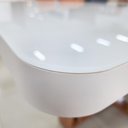 Ver imagem 5 de Mesa Gabi 160x80 Mdf/vidro Bom Pastor Vidro - Off White Tp-bd-off/bs-naturale