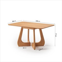 Kit Mesa de Jantar Paineira 140cm e 4 Cadeiras Jandaia CabeCasa MadeiraMadeira - 4