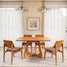 Kit Mesa de Jantar Paineira 140cm e 4 Cadeiras Jandaia CabeCasa MadeiraOriginals - 1