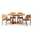 Ver imagem 2 de Kit Mesa de Jantar Paineira 140cm e 4 Cadeiras Jandaia CabeCasa MadeiraOriginals