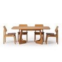 Ver imagem 2 de Kit Mesa de Jantar Paineira 180cm e 4 Cadeiras Jandaia CabeCasa MadeiraOriginals Marrom/Caramelo/Amêndoa