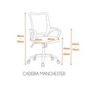 Ver imagem 2 de Kit 8 Cadeiras Escritório Diretor Tela Mesh Manchester Preto