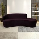 Ver imagem 2 de Sofá Decorativo 3 Lugares 210cm Abby Encosto Esquerdo Curvo Veludo Uva G15 - Gran Belo