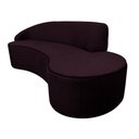 Ver imagem 1 de Sofá Decorativo 3 Lugares 210cm Abby Encosto Esquerdo Curvo Veludo Uva G15 - Gran Belo