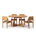 Ver imagem 2 de Kit Mesa de Jantar Paineira 140cm e 4 Cadeiras Jandaia CabeCasa MadeiraOriginals
