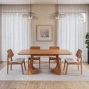 Ver imagem 1 de Kit Mesa de Jantar Paineira 180cm e 4 Cadeiras Jandaia CabeCasa MadeiraOriginals Marrom/Amendoa