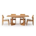 Ver imagem 2 de Kit Mesa de Jantar Paineira 180cm e 4 Cadeiras Jandaia CabeCasa MadeiraOriginals Marrom/Amendoa