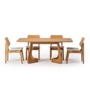 Ver imagem 2 de Kit Mesa de Jantar Paineira 180cm e 4 Cadeiras Jandaia CabeCasa MadeiraOriginals Marrom/Amendoa