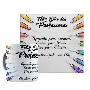 Kit Canecas e Azulejo Personalizadas Dia Dos Professores