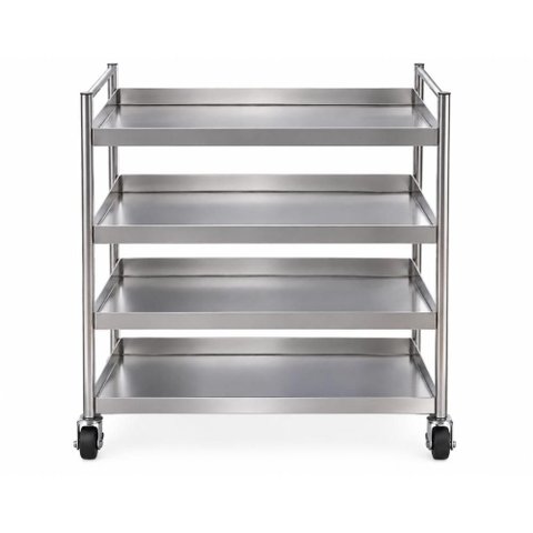 Carro com 04 Bandejas | 90 x 50 x 85 cm | Inox 430