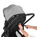 Ver imagem 7 de Carrinho Passeio Beyond 2 em 1 Assento Moisés 0-15kgs Cinza Multikids Baby - BB429 BB429