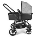 Ver imagem 3 de Carrinho Passeio Beyond 2 em 1 Assento Moisés 0-15kgs Cinza Multikids Baby - BB429 BB429