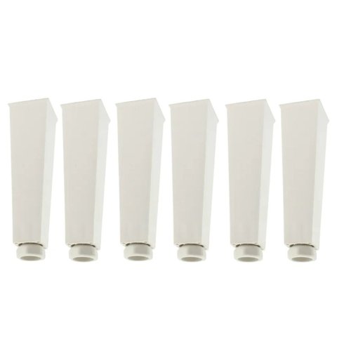 Kit 6 Pés Plástico para Balcão 16 a 19 Cm Branco