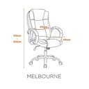 Ver imagem 2 de Kit 8 Cadeiras Escritório Presidente Giratória Estofada Corino Melbourne Preto