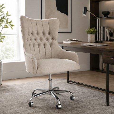 Cadeira Poltrona Helena Home Office Rodinhas e Ajuste de Altura