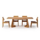 Ver imagem 2 de Kit Mesa de Jantar Paineira 210cm e 4 Cadeiras Jandaia CabeCasa MadeiraOriginals Marrom/Caramelo/Amê