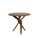 Ver imagem 1 de Mesa Redonda Santorini 90 cm Madeira Maciça Tampo Laminado Cinamomo Mel