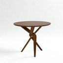 Ver imagem 2 de Mesa Redonda Santorini 90 cm Madeira Maciça Tampo Laminado Cinamomo Mel