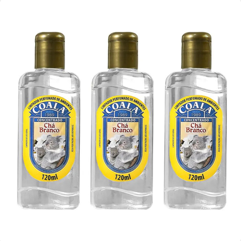 Kit 3 Limpador Perfumado de Ambientes Chá Branco 120ml Concentrado