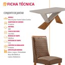 Ver imagem 7 de Mesa de Jantar Yasmin 180cm Tampo MDF Copo com 6 Cadeiras Carolina