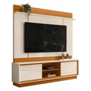Ver imagem 2 de Estante Home Theater Siena sem Pés com Aparador Estoril Cinamomo Off White - Madetec