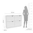 Ver imagem 3 de Sapateira 24 Pares 79cm x 110cm Porto Branco