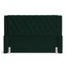 Cabeceira e Calçadeira Báu King Size Atena 195cm Capitonê Veludo Verde Escuro - Desk Design - 8
