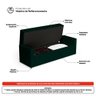 Cabeceira e Calçadeira Báu King Size Atena 195cm Capitonê Veludo Verde Escuro - Desk Design - 7
