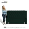 Cabeceira e Calçadeira Báu King Size Atena 195cm Capitonê Veludo Verde Escuro - Desk Design - 6