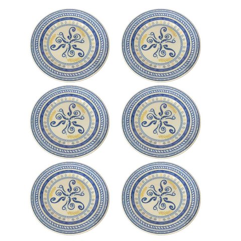 Prato Raso de Cerâmica Donna Grano 26cm 6 Unidades - Biona 140603