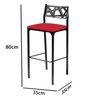 Kit 2 banquetas Luiza corino vermelho-Gat Magazine - 4